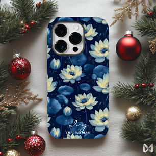 Wellness Lotus Blossom Soft Yellow & Deep Blue Case-Mate iPhone 14 Pro Case
