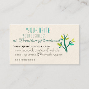 Wellness, massage, nature type business card QR