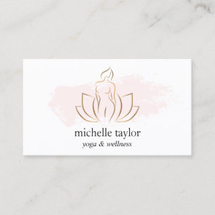 Wellness Massage Therapy Spa Yoga Instructor Coach Business Card