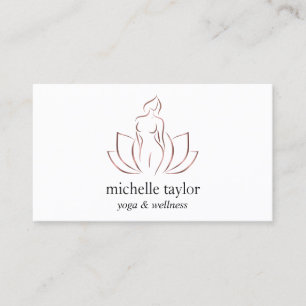 Wellness Massage Therapy Spa Yoga Instructor Coach Business Card