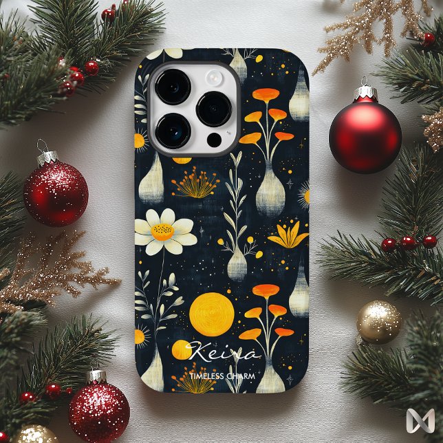 Wellness Minimalist Floral Warm Yellows & Oranges Case-Mate iPhone Case (Creator Uploaded)