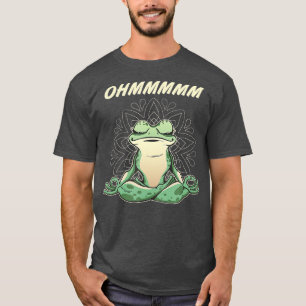 Wellness Ohmm Fun Yoga Frog Meditation Relaxation  T-Shirt