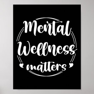Wellness Problems Mental Health Awareness Support Poster