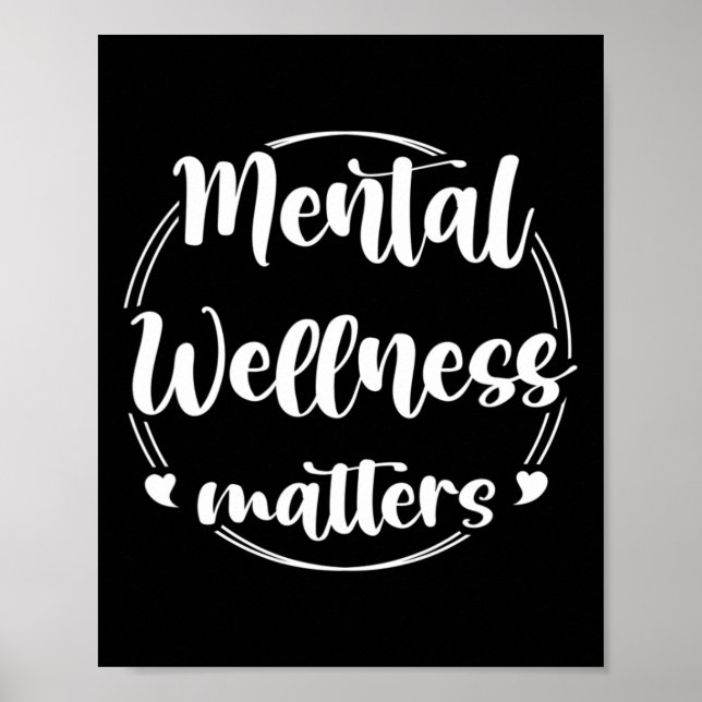 Wellness Problems Mental Health Awareness Support  Poster (Front)