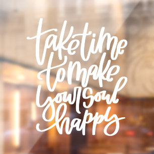 Wellness quote Window Decal