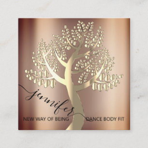 Wellness SPA Couch QRCODE Rose Tree Of Live Couch Square Business Card