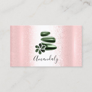 Wellness Spa Massage Therapy Greenery Reflexology Business Card