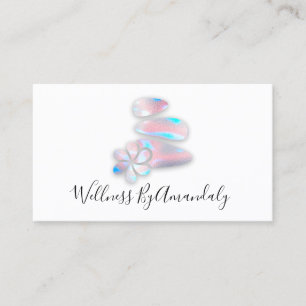 Wellness Spa Massage Therapy Rose Reflexology Business Card