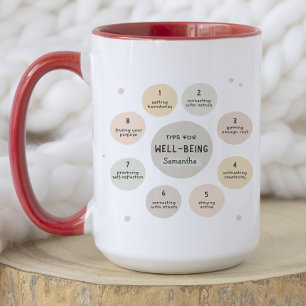 Wellness Tips Self-Care Motivational Quote Mug