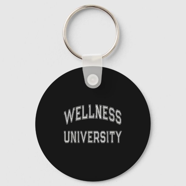 Wellness University Squad Fitness Coach Gym Health Key Ring (Front)