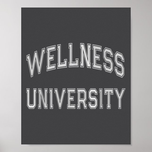 Wellness University Squad Fitness Coach Gym Health Poster (Front)