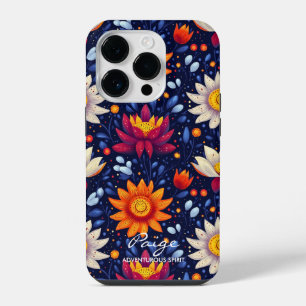 Wellness Vibrant Floral Adventure with Bold Hues iPhone 14 Pro Case