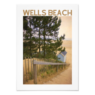 Wells Beach Norfolk Coastal Poster