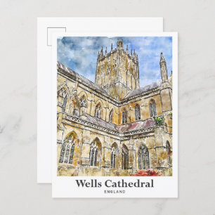 Wells Cathedral Somerset England Travel Postcard