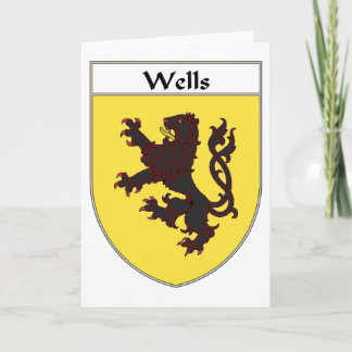 Wells Coat of Arms/Family Crest Holiday Card