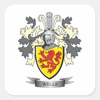 Wells Coat of Arms Square Sticker