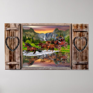 WELLS FARGO STAGECOACH POSTER