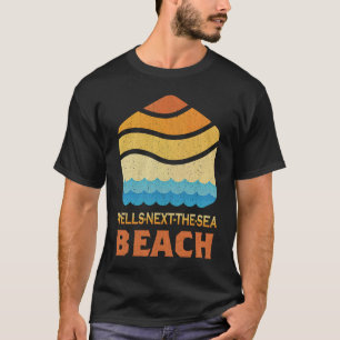 Wells next the Sea Beach Norfolk Retro Waves Gra T-Shirt