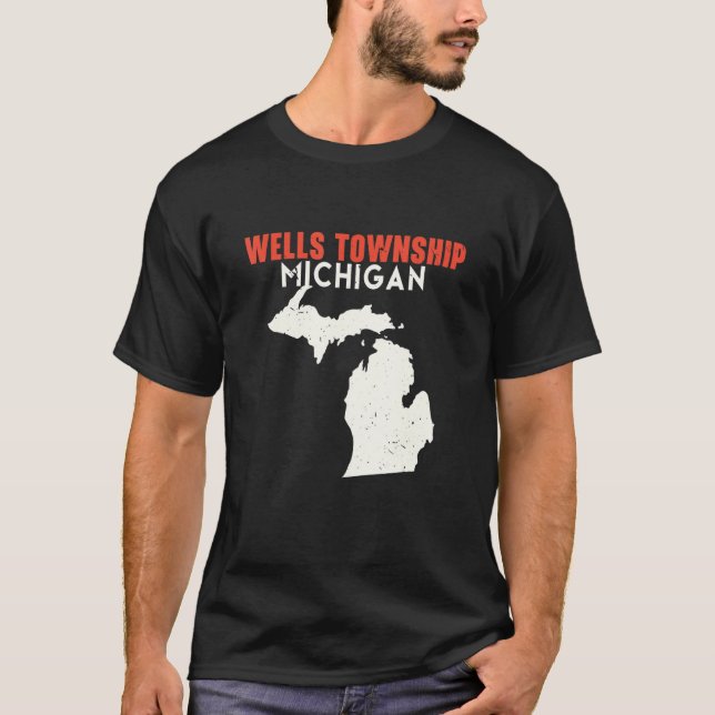 Wells township Michigan USA State America Travel M T-Shirt (Front)