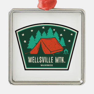 Wellsville Mountain Wilderness Utah Camping Metal Tree Decoration