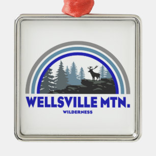 Wellsville Mountain Wilderness Utah Rainbow Deer Metal Tree Decoration