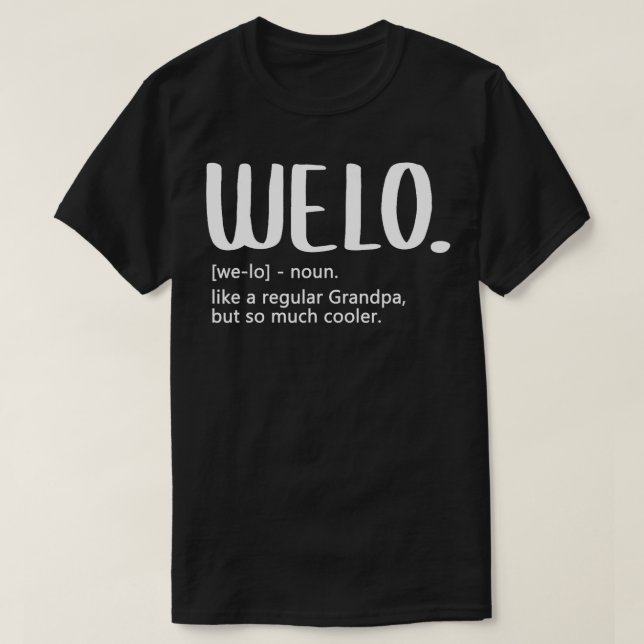 Welo like a regular Grandpa but so much Cooler for T-Shirt (Design Front)