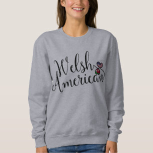 Welsh American Entwinted Hearts Sweatshirt