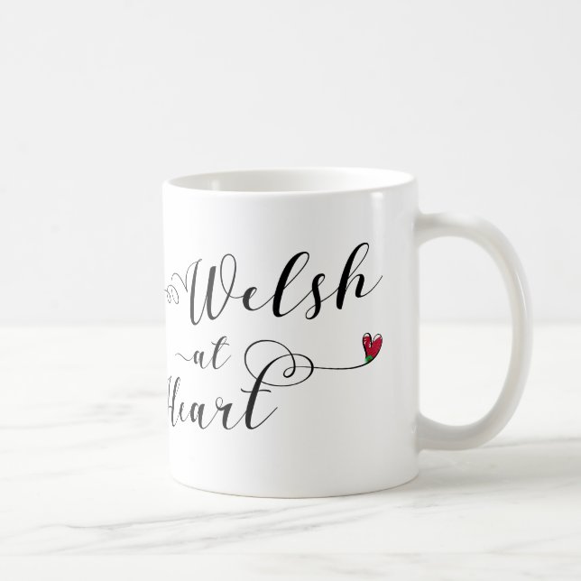 Welsh At Heart Mug, Wales Coffee Mug (Right)