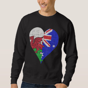 Welsh Australian Flag Heart Sweatshirt