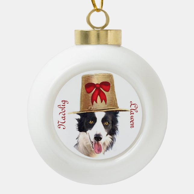 Welsh Boarder Collie Ornament (Front)