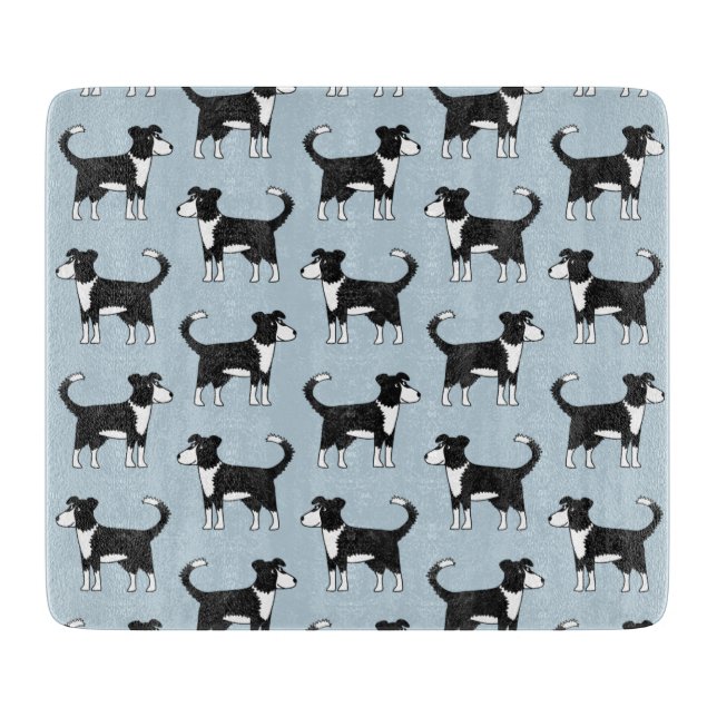 Welsh Border Collie Dog Cutting Board (Front)