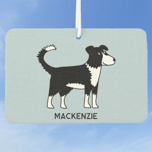 Welsh Border Collie Dog Personalised Name Car Air Freshener