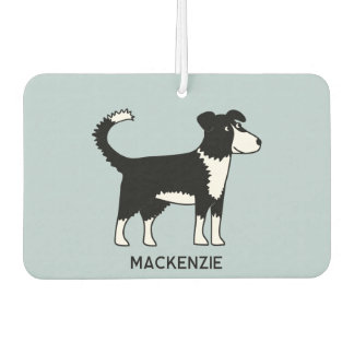Welsh Border Collie Dog Personalised Name Car Air Freshener
