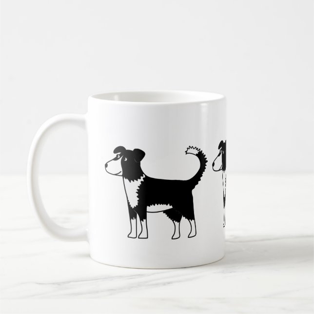 Welsh Border Collie Sheepdog Coffee Mug (Left)