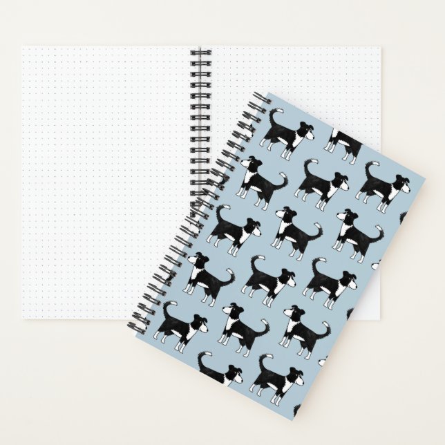 Welsh Border Collie Sheepdog Cute Pattern Notebook (Inside)