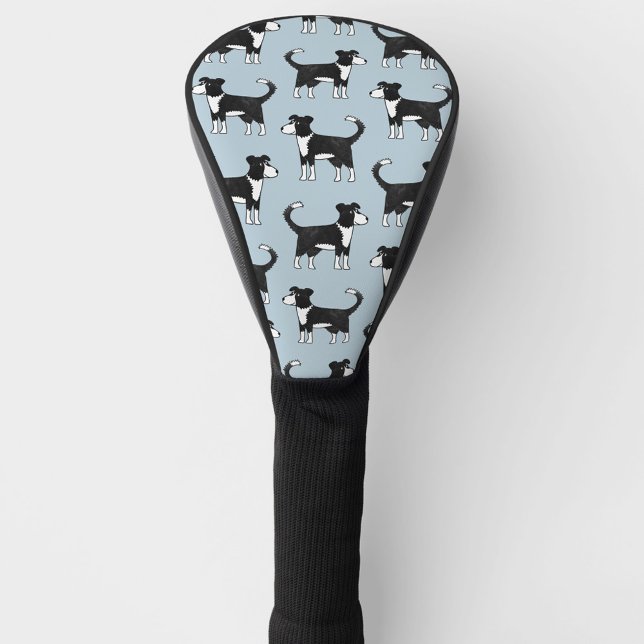 Welsh Border Collie Sheepdog Pattern Golf Head Cover (Creator Uploaded)