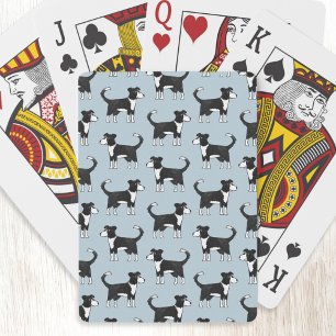 Welsh Border Collie Sheepdog Pattern Playing Cards