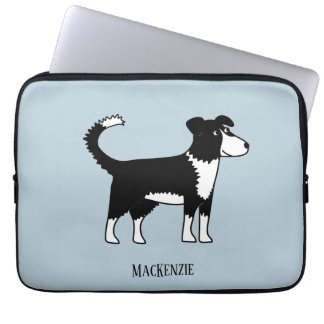 Welsh Border Collie Sheepdog Personalised Laptop Sleeve