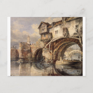 Welsh Bridge at Shrewsbury by William Turner Postcard