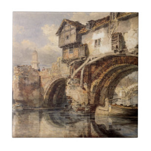 Welsh Bridge at Shrewsbury by William Turner Tile