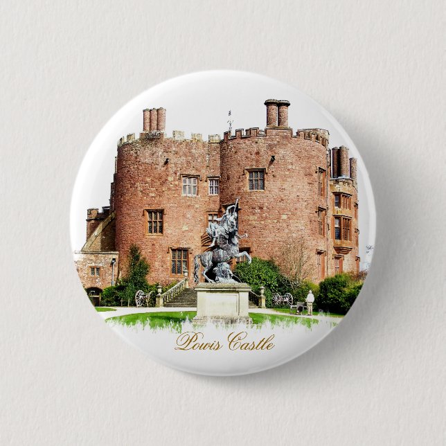 WELSH CASTLES 6 CM ROUND BADGE (Front)