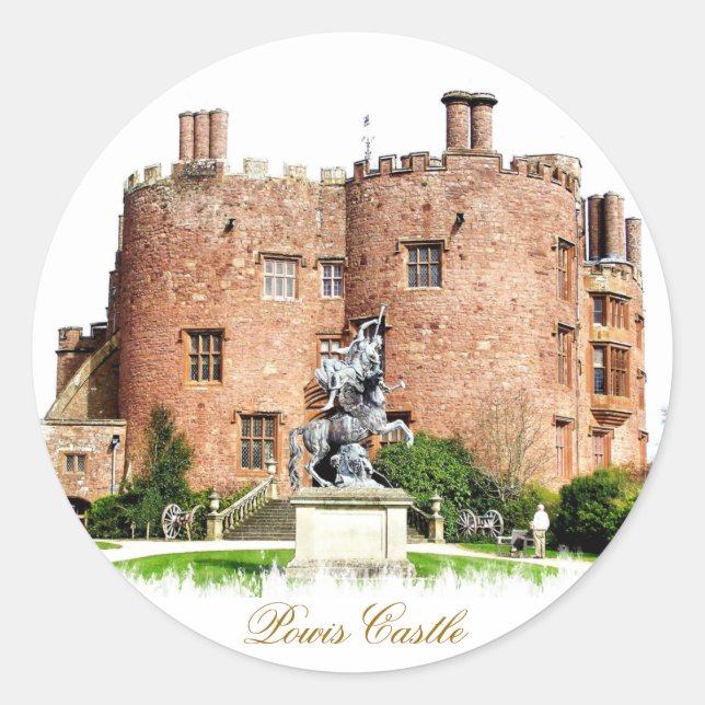 WELSH CASTLES CLASSIC ROUND STICKER (Front)
