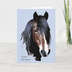 Welsh cob portrait birthday card