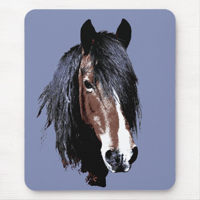 Welsh cob portrait mouse mat (Front)