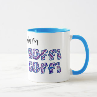 Welsh Coffee Mug: Hoffi Coffi, Purple Pattern Mug