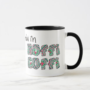 Welsh Coffee Mug: Hoffi Coffi, Red, Green, Silver Mug