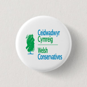 Welsh Conservatives Ceidwadwyr Cymreig 3 Cm Round Badge