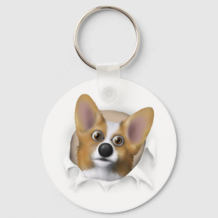 Welsh Corgi 1 Busting Out Key Ring