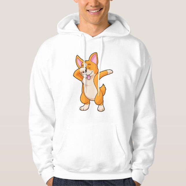 Welsh Corgi at Hip Hop Dance Dab Hoodie (Front)