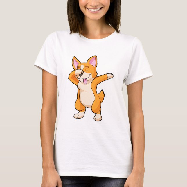 Welsh Corgi at Hip Hop Dance Dab T-Shirt (Front)